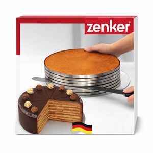 Zenker Adjustable Cake Layer Cutter 8 Layer Guide Stainless Steel NWT